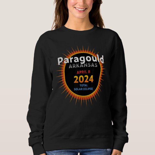 Moletom Paragould Arkansas AR Total Solar Eclipse 2024  2  (Frente)