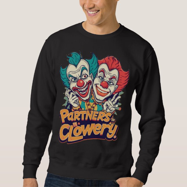 Moletom Parceiros na Clowery (Piada de Palhaço Divertida) (Frente)