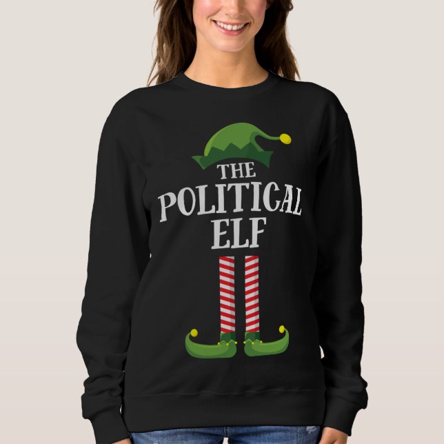 Moletom Parcela de Natal do Grupo Familiar do Elf Político (Frente)