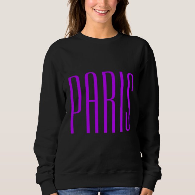 Moletom Paris France sweater neon lilac (Frente)