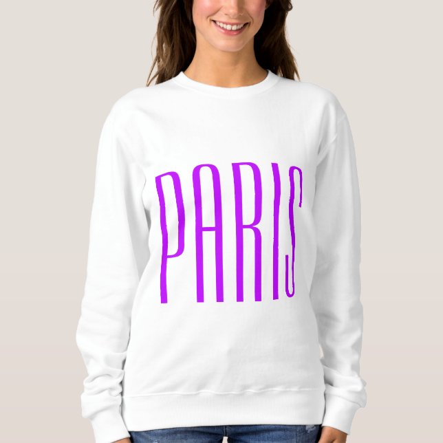 Moletom Paris France sweater neon lilac (Frente)