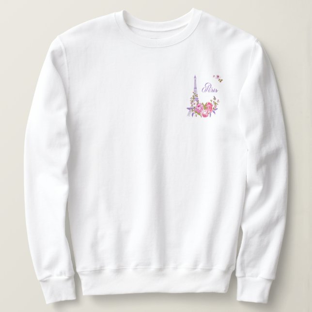 Moletom Paris in Bloom Midnight in Paris Floral Paris Roma (Frente do Design)