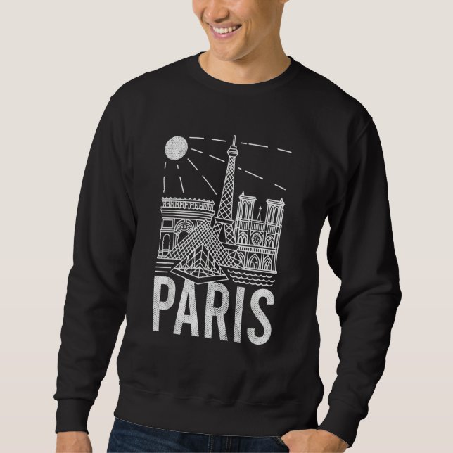 Moletom Paris  Paris Touris  France  Tee Paris 1 (Frente)