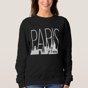 Moletom Paris Skyline Eiffel Tower French Je t'aime France