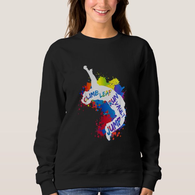 Moletom Parkour City Ninja Free Running Jump Leap Vault At (Frente)