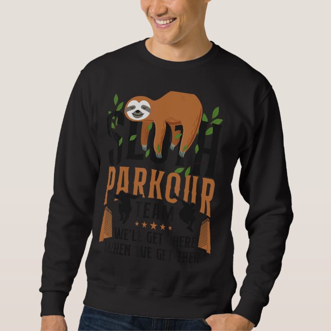 Moletom Parkour Free Running Traceur Sloth Parkour Team Nó (Frente)