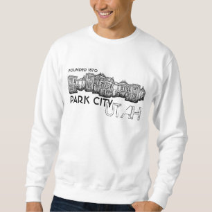 Moletom Parque City Utah edifícios antigos caras