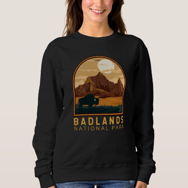 Moletom Parque Nacional Badlands Vintage Emblem (Frente)