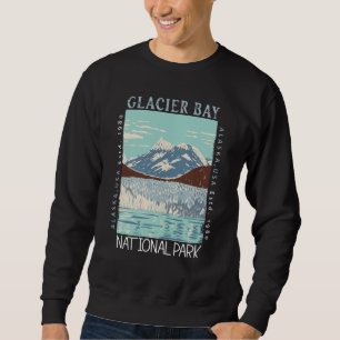 Moletom Parque Nacional da Baía de Glacier Alaska Retro Di