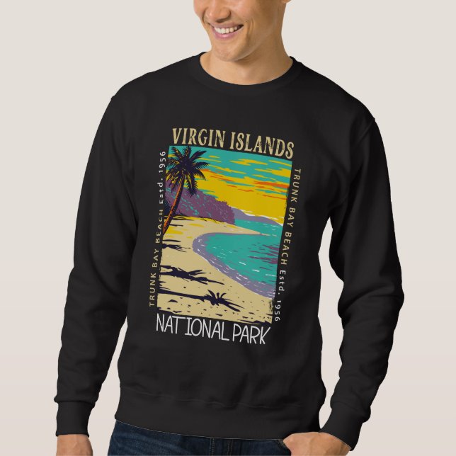 Moletom Parque Nacional das Ilhas Virgens - Baía do Trunk  (Frente)