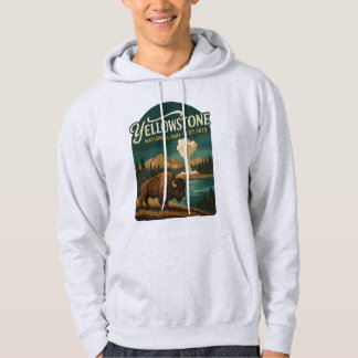 Moletom PARQUE NACIONAL DE YELLOWSTONE - Cartaz de Viagem 