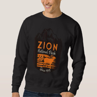 Moletom Parque Nacional de Zion Bandeira dos EUA Ovelhas d