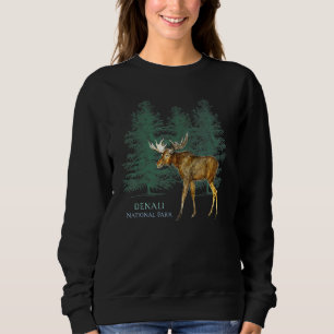 Moletom Parque Nacional Denali Alaska Usa Moose Trees