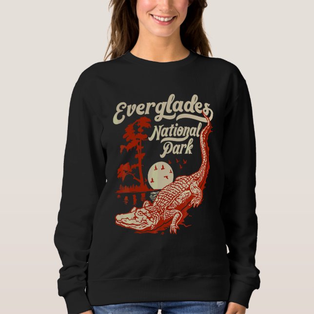 Moletom Parque Nacional Everglades Crocodilo Vintage Allig (Frente)