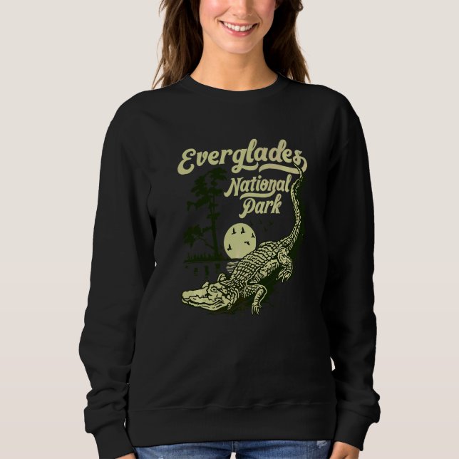 Moletom Parque Nacional Everglades Crocodilo Vintage Allig (Frente)
