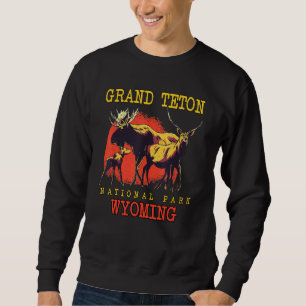 Moletom Parque Nacional Grand Teton Wyoming Vintage Retro