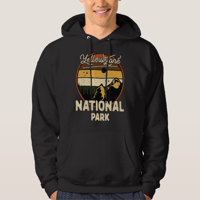 Moletom Parque Nacional Retro Yellowstone Esquiando Snowbo (Frente)