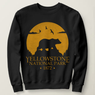 Moletom Parque Nacional Yellowstone Vintage Retro Bear EUA