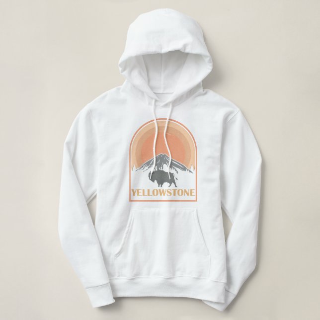 Moletom Parque Nacional Yellowstone Wyoming Bison Vintage (Frente do Design)