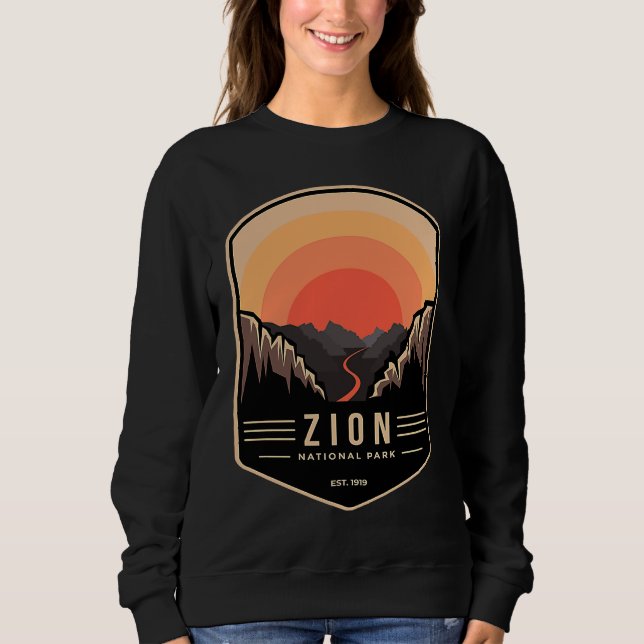 Moletom Parque Nacional Zion Retro Vintage (Frente)