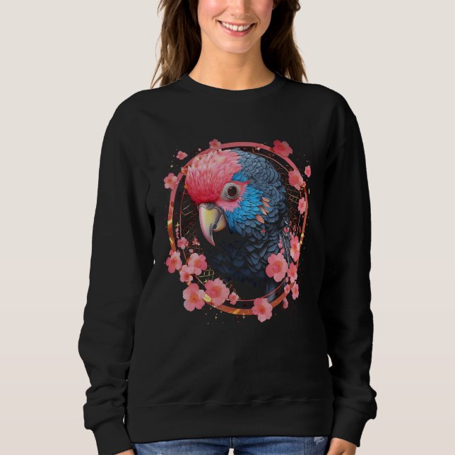 Moletom Parrot Church Blossoms - Art Animal Parrot (Frente)