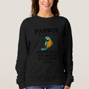 Moletom Parrot Sassy Parrot Definição De Um Pinheiro Corta