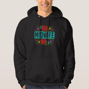 Moletom Parteira Gravidez Bebê Apanhador Flores Parteira