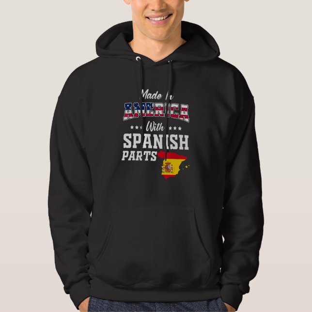 Moletom Partes Espanholas da América Mapa Espanha Bandeira (Frente)