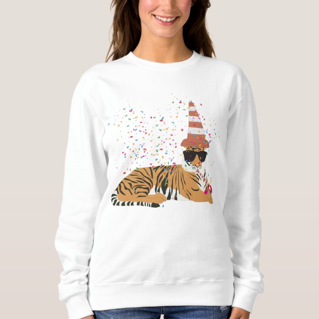 Moletom Partida de Tigre - Animais com festa (Frente)