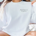 Moletom Partido Bridal Personalizado do Casamento de Donal<br><div class="desc">Nossas camisas de bolso do Partido Bridal de Dama de Doninha Personalizadas são a maneira perfeita de expressar sua gratidão para com sua festa noiva e fazê-las se sentirem mais especiais durante suas festas de casamento. Estas camisas personalizáveis apresentam bolsos convenientes e podem ser personalizadas com os nomes ou funções...</div>