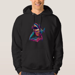 Moletom Partik Shark Disco DJ com fones de ouvido de arte