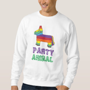 Moletom PARTY ANIMAL Rainbow Donkey Piñata Birthday Fiesta