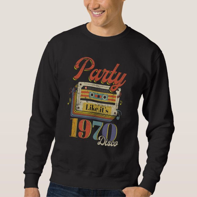 Moletom Party Like It's 1970 Disco 1970s Funky Party 70s G (Frente)