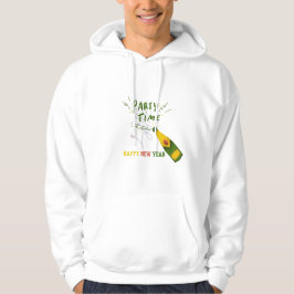 Moletom Party Time – Happy New Year Champagne Illustration