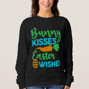 Moletom Páscoa Bunny Kisses Deseja Um Felz pascoa Dia Cort
