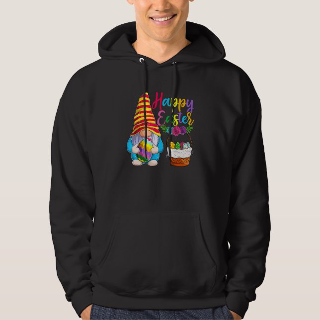 Moletom Páscoa Coelhinha Feliz Gnome Coelho Engraçado Cest (Frente)