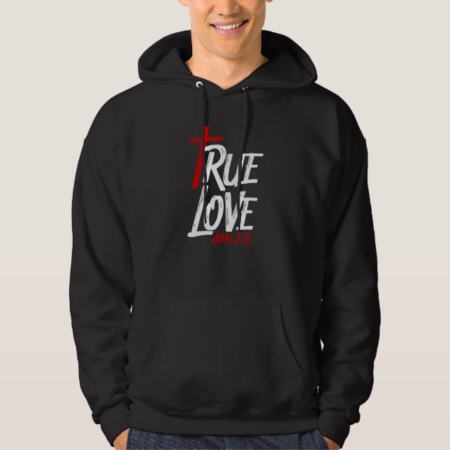Moletom Páscoa da Cruz Vermelha do Amor Verdadeiro (Frente)
