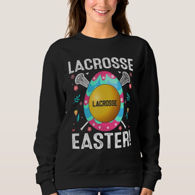 Moletom Páscoa Gelada Lacrosse Ovo Páscoa Esporte Da Caça  (Frente)