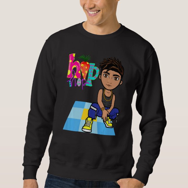 Moletom Páscoa Hip Hop Dance Love Dab Holiday Funny Kids B (Frente)