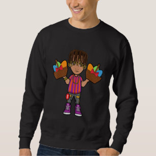 Moletom Páscoa Hip Hop Dance Love Dab Holiday Kids