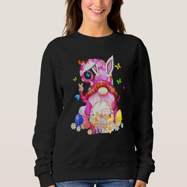 Moletom Páscoa Primavera Gnomo Caça Ao Ovo E B (Frente)