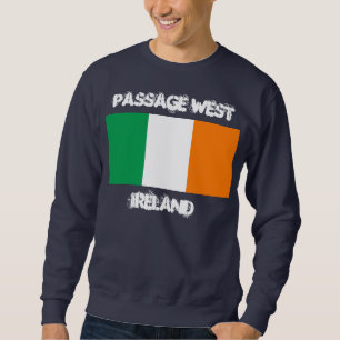 Moletom Passage West, Irlanda com bandeira irlandesa