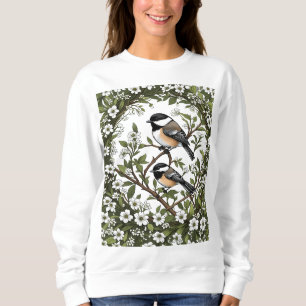 Moletom Pássaro Chickadee de Casca de Casca Negra e Mayf M