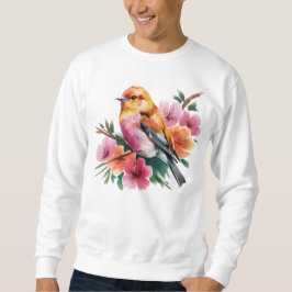 Moletom Passaro Flor Rosa
