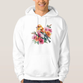 Moletom Passaro Flor Rosa