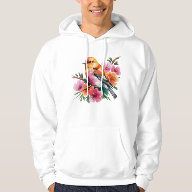 Moletom Passaro Flor Rosa (Frente)
