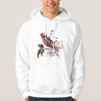 Moletom pássaro vermelho-capuz