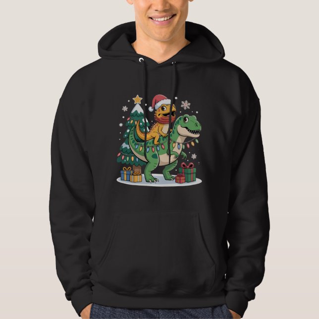 Moletom Passeio de Dinossauro de Natal com Lagarto do Papa (Frente)