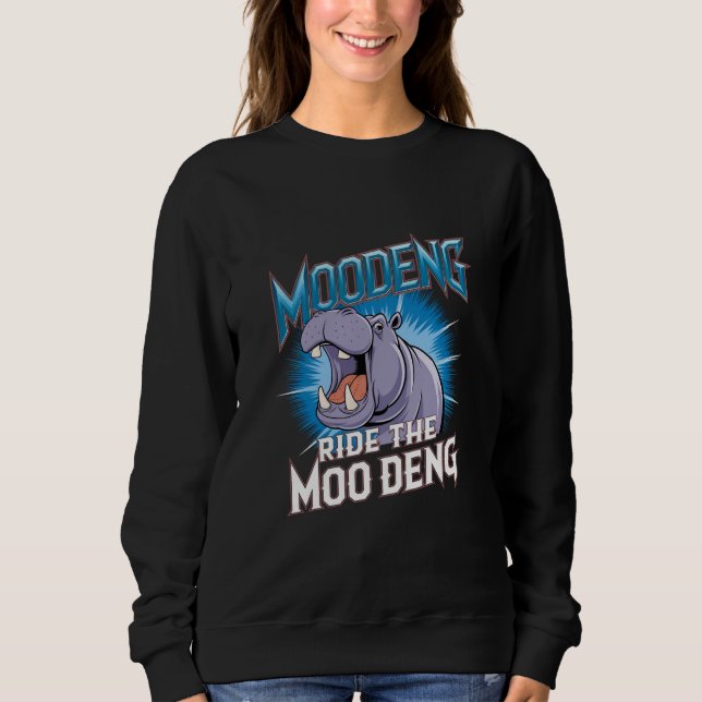 Moletom Passeio de Hipopótamo MOO DENG O MOO DENG (Frente)