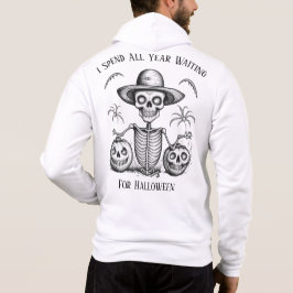 Moletom Passo O Ano Esperando Pelo Esqueleto De Halloween